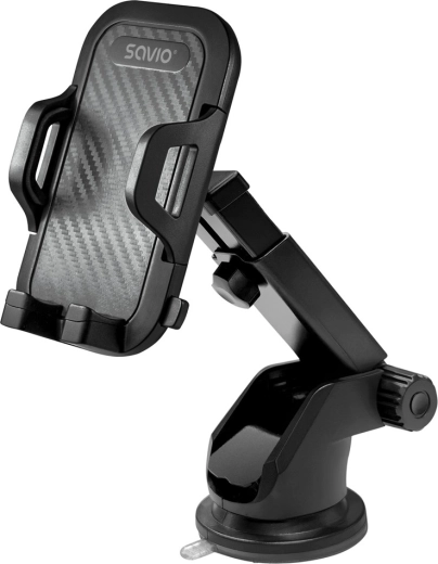 Savio support de téléphone pour voiture avec ventouse et bras télescopique