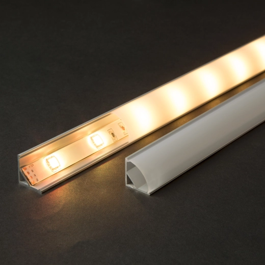 Profilé en U en aluminium pour bandes LED 1 m