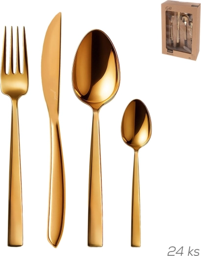 Set de couverts en acier inoxydable Gold – 24 pièces