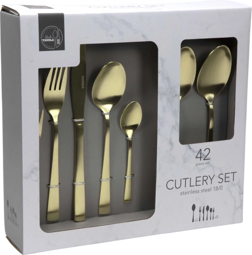 Set de couverts Tavola 42 pcs – or