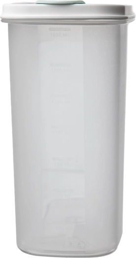 Capacité 1,8 l et forme pratique pour la cuisine comme le cellier