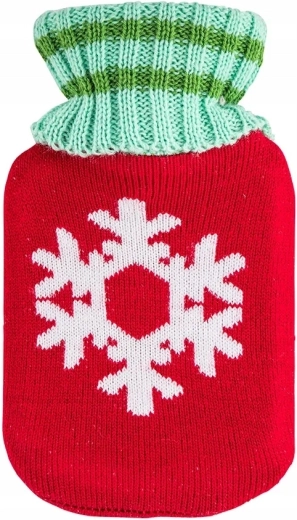 Bouillotte en housse tricotée avec flocon de neige 0,5 l