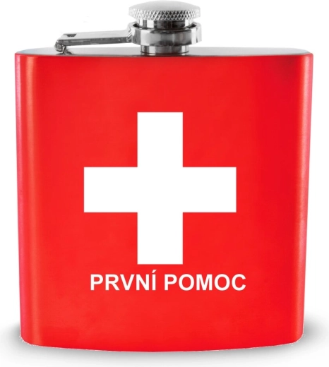 Flasque de poche en acier inoxydable « Premiers secours » 170 ml