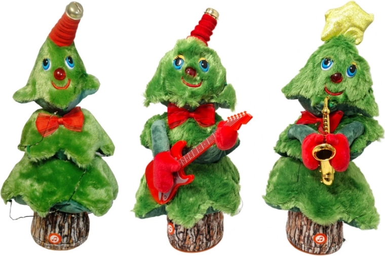 Sapin de Noël dansant et parlant avec chants de Noël anglais