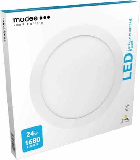 Panneau LED de plafond Modee 24 W, 1650 lm, 300 mm, blanc chaud