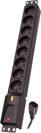 Barrette d’alimentation rack Lestar avec protection, 8 prises