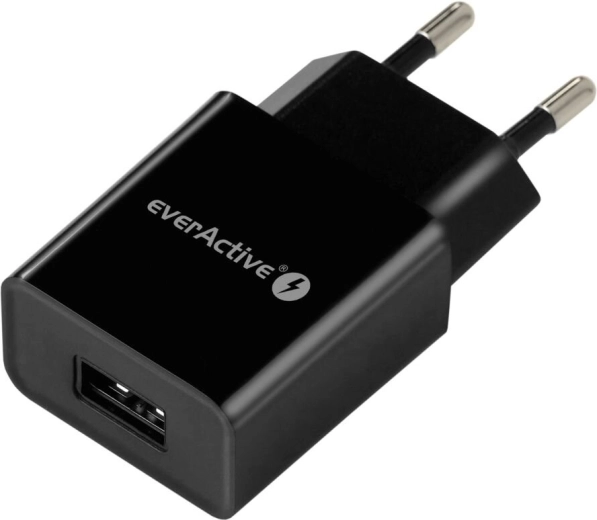 Chargeur secteur 1× USB 12 W 2,4 A everActive