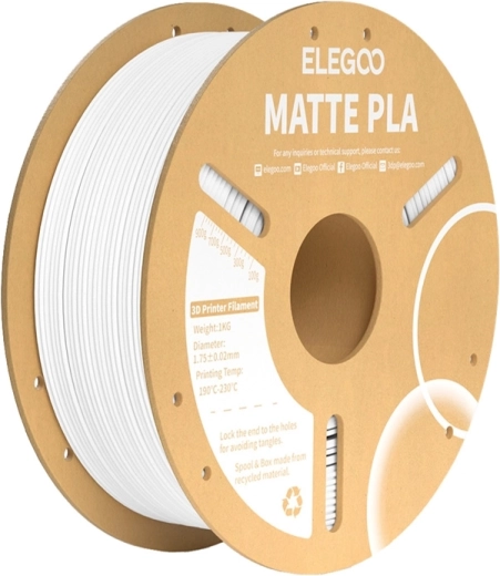 Filament PLA mat ELEGOO blanc 1,75 mm 1 kg