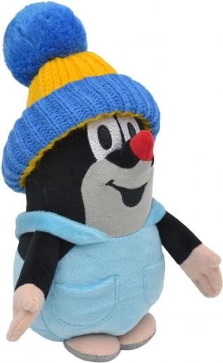 Moravská ústředna Krtek en culotte avec bonnet bleu-jaune 20 cm