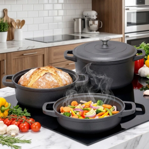 Cuisson polyvalente sur toutes les sources de chaleur