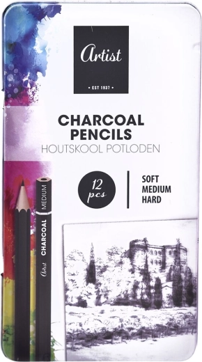 Fusain de dessin – lot de 12 pcs, 19 cm
