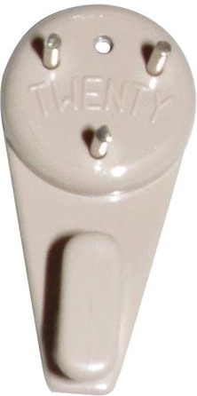 Crochets universels en plastique TWENTY, marron clair, 5 pcs