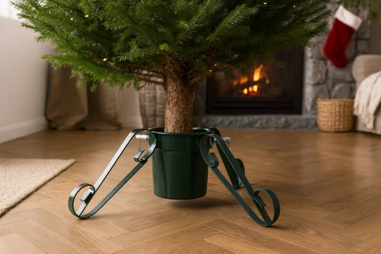 Stabilité métallique solide pour des fêtes de Noël sereines