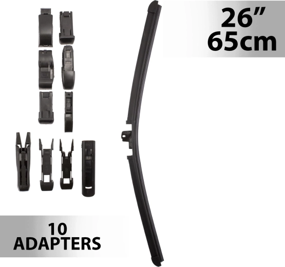 Essuie-glace Carguard 26" / 65 cm avec 10 adaptateurs