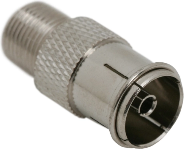 Adaptateur métallique de prise F vers prise coaxiale TV