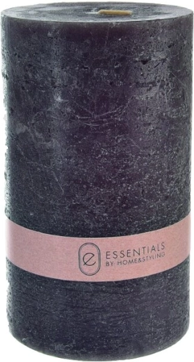 Bougie cylindrique noire 520 g 9 × 9 × 15 cm