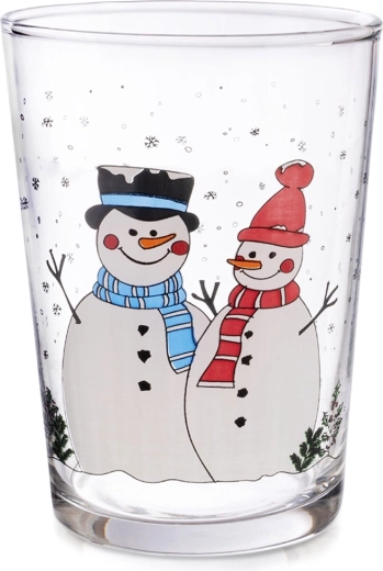 Verre avec bonshommes de neige 500 ml