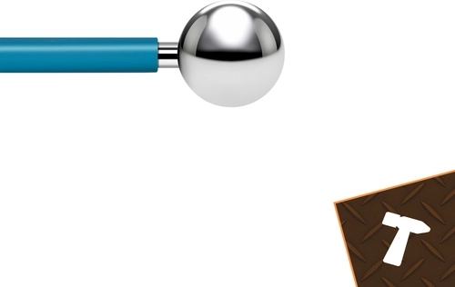 Embout à bille métallique durable et prise en main confortable