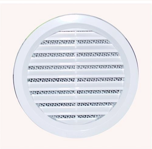 Grille d’aération avec moustiquaire, diamètre 100 mm – Blanche