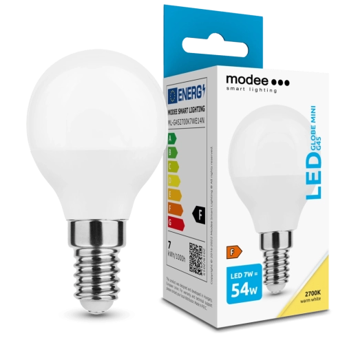 Ampoule LED Modee Globe Mini G45 E14 7 W blanc chaud