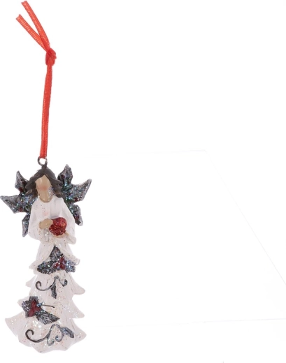 Ange de Noël en céramique – décoration à suspendre 11 cm