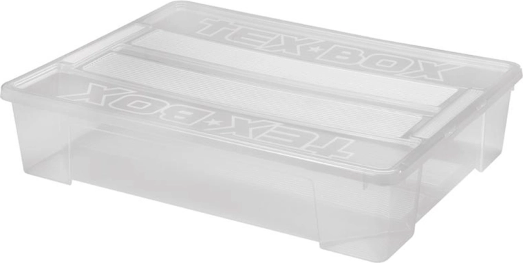 Boîte de rangement en plastique avec couvercle HEIDRUN TexBox 60 l