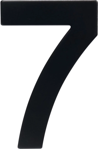 Numéro de maison 7, 95 mm, inox, noir mat