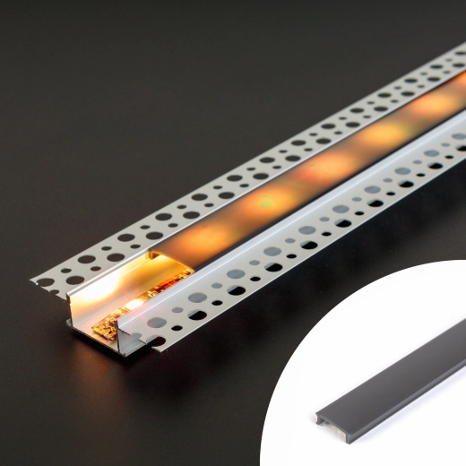 Cache noir pour profilé LED en aluminium 1000 mm