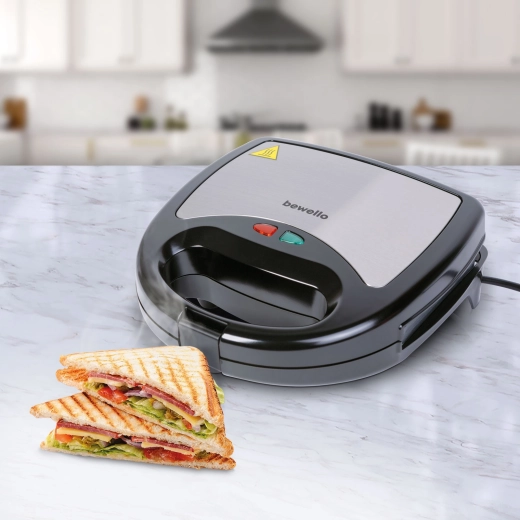 Appareil à croque-monsieur 3 en 1 pour sandwichs, gaufres et grillades