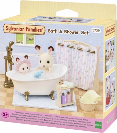 Sylvanian Families set de salle de bain avec baignoire et douche
