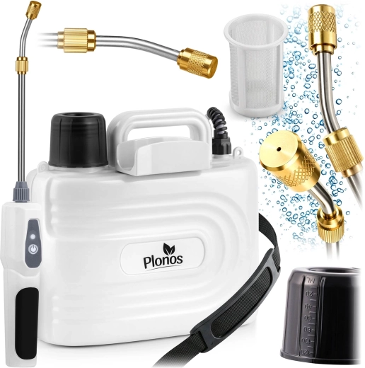 Pulvérisateur à pression sur batterie 5 L avec buse en laiton réglable PLONOS