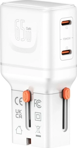 Deux ports USB‑C + adaptateur USB‑C → USB‑A
