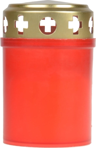 Bougie funéraire en paraffine avec couvercle, 9 cm - 1 pièce