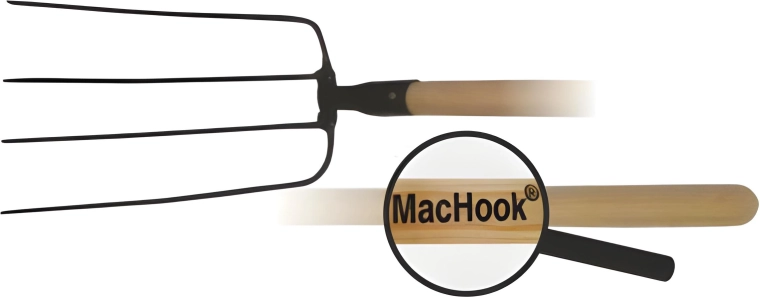 Fourche de jardin à 4 dents avec manche en bois 130 cm