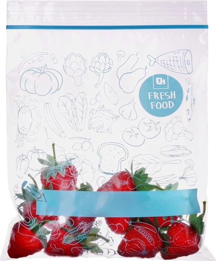 Sachets alimentaires à fermeture zip 1 L, 20 pcs