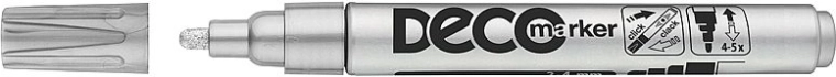 Marqueur ICO Deco argenté 2–4 mm