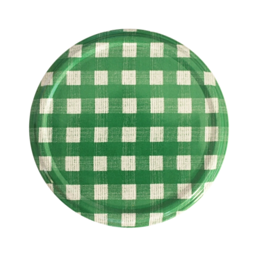 Couvercle de stérilisation RTS 82 mm à motif carreaux verts