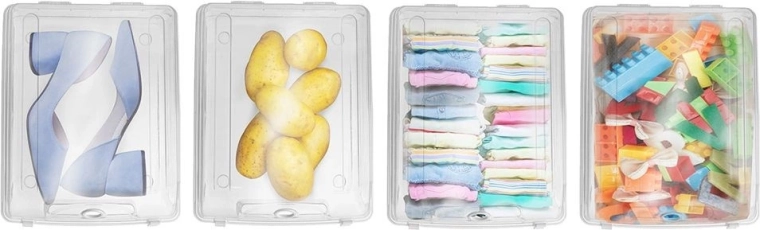 Système de rangement transparent et clair