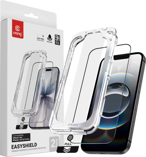 Verre trempé de protection EasyShield 2-Pack pour iPhone 16e / iPhone 14 / iPhone 13 / iPhone 13 Pro (2 pcs)