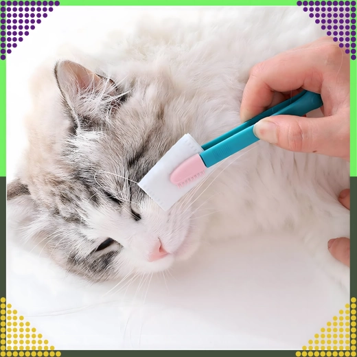 Peigne pour nettoyer le contour des yeux pour chiens et chats