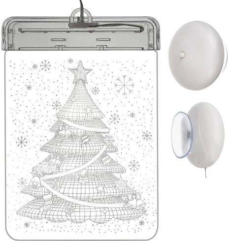 Vitrail LED 3D – sapin de Noël – Sapin