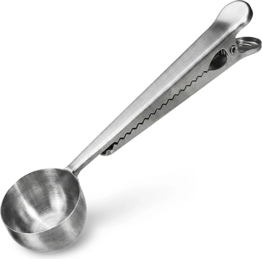 Doseur en acier inoxydable pour café et thé avec pince, 18 cm