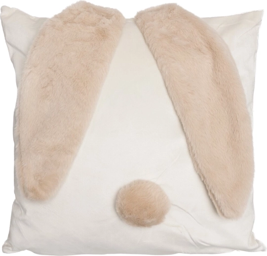 Coussin en peluche lapin beige 40 × 40 cm