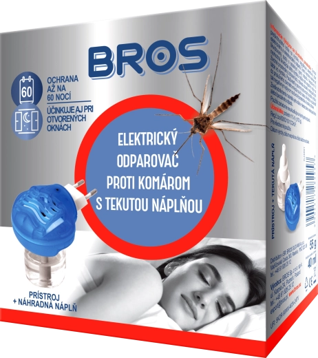 Bros évaporateur électrique anti-moustiques avec recharge liquide – 60 nuits