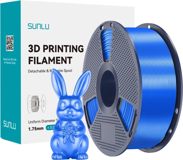 Filament Sunlu PLA+ Silk bleu