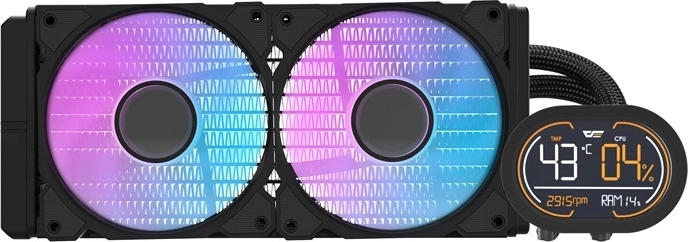 Refroidissement liquide CPU darkFlash DH240D v2, 240 mm, ARGB, noir