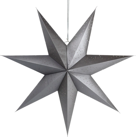 Étoile en papier à motif ajouré, gris, 75 cm