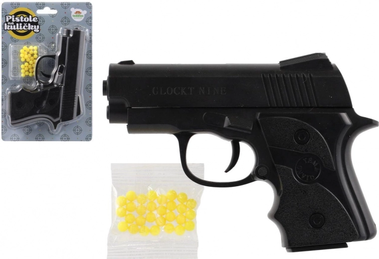 Pistolet en plastique à billes 14 cm