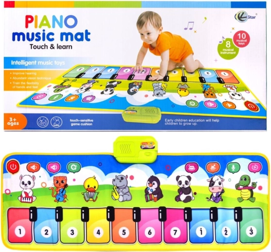 Tapis de danse musical intelligent avec piano et animaux