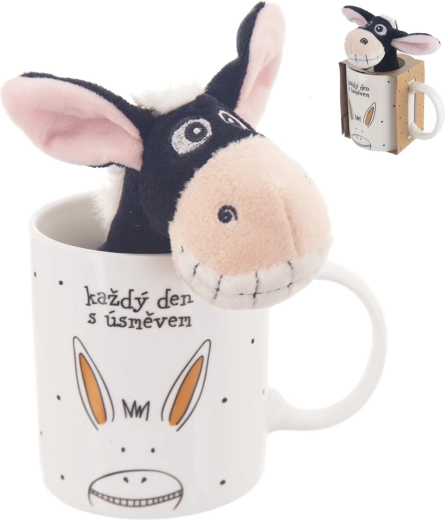 Tasse en porcelaine avec jouet – petit âne 0,39 l